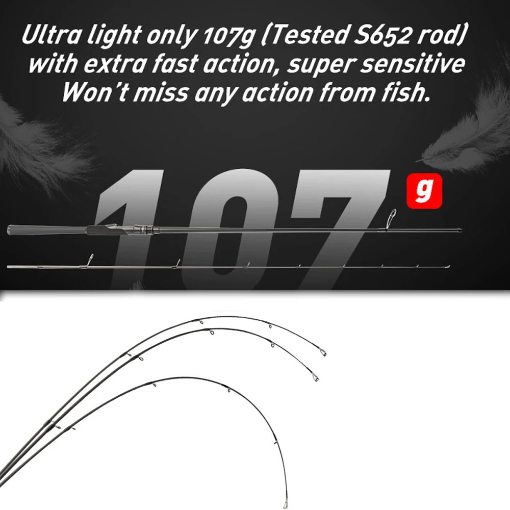JOHNCOO Basser Spinnestang 1,95m 2,1m ML M Action Bass - Image 3