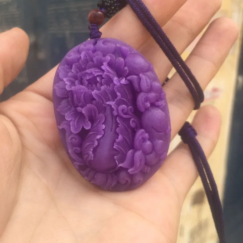 Boutique Ziyun Mother Sugilite Palace Style Cabbage Pendant 100 Fang Lai Cai Sweater Chain Pendant