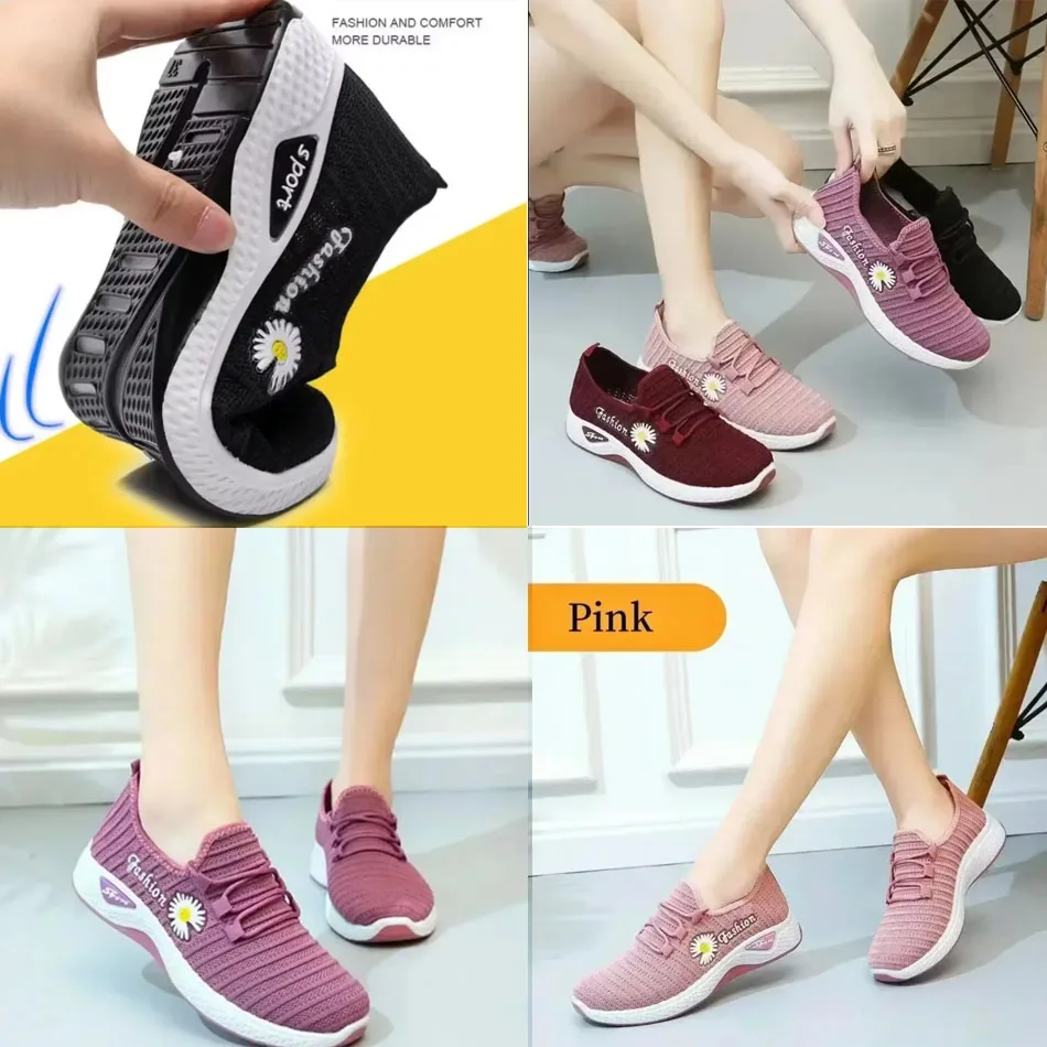 Women Shoes Women Sneakers Fashionable Women's Sports Shoes Soft Breathable Mesh Soles Lightweight Trendy Coconut Shoes