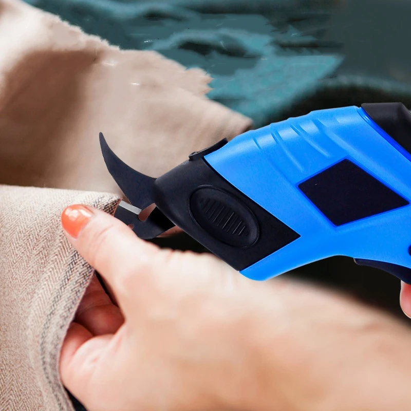 Rechargeable Electric Scissors Wireless Battery Cutter Cloth Carpet PVC Leather Cutting Tools Cordless Sewing Shear Doubl Blade 2