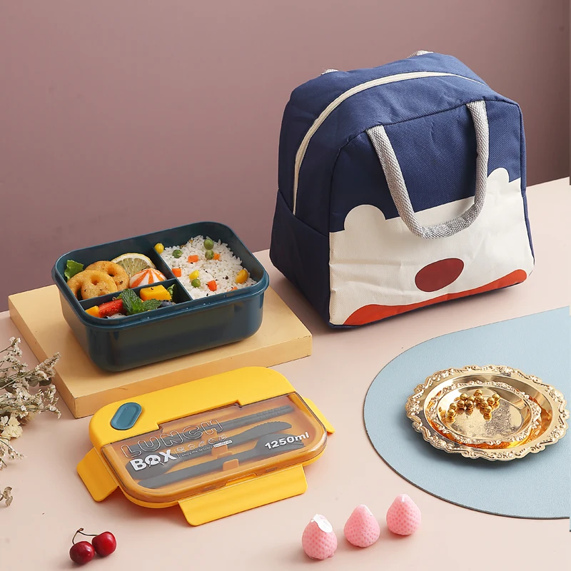 

Portable Japanese Lunch Box Breakfast Aesthetic Student Bento Box Camping Food Storage Containers Lonchera Termica Dinnerware