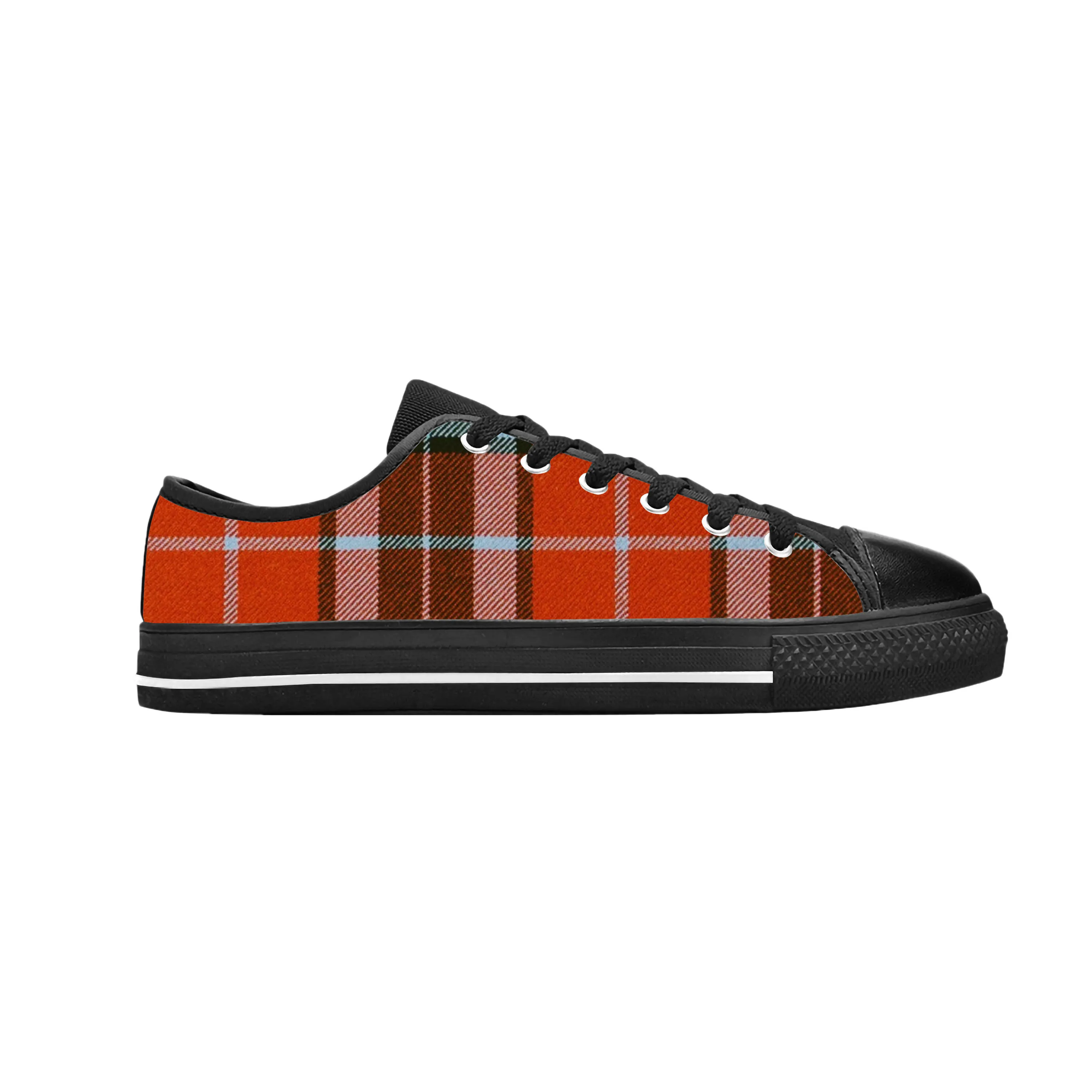 

Thompson Scottish Stewart Clan Tartan Plaid Cool Casual Cloth Shoes Low Top Comfortable Breathable 3D Print Men Women Sneakers