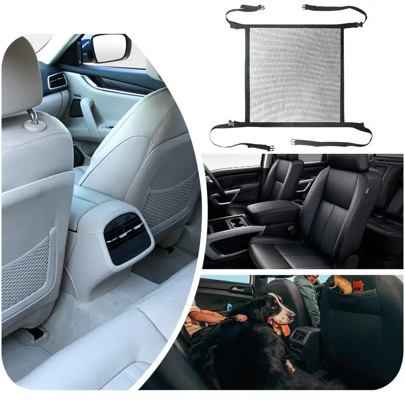 Vehicle Travel Dog Fence Automotive Backseat Dog Net Barrier Breathable Car Back Seat Pet Protective Network For Car Auto