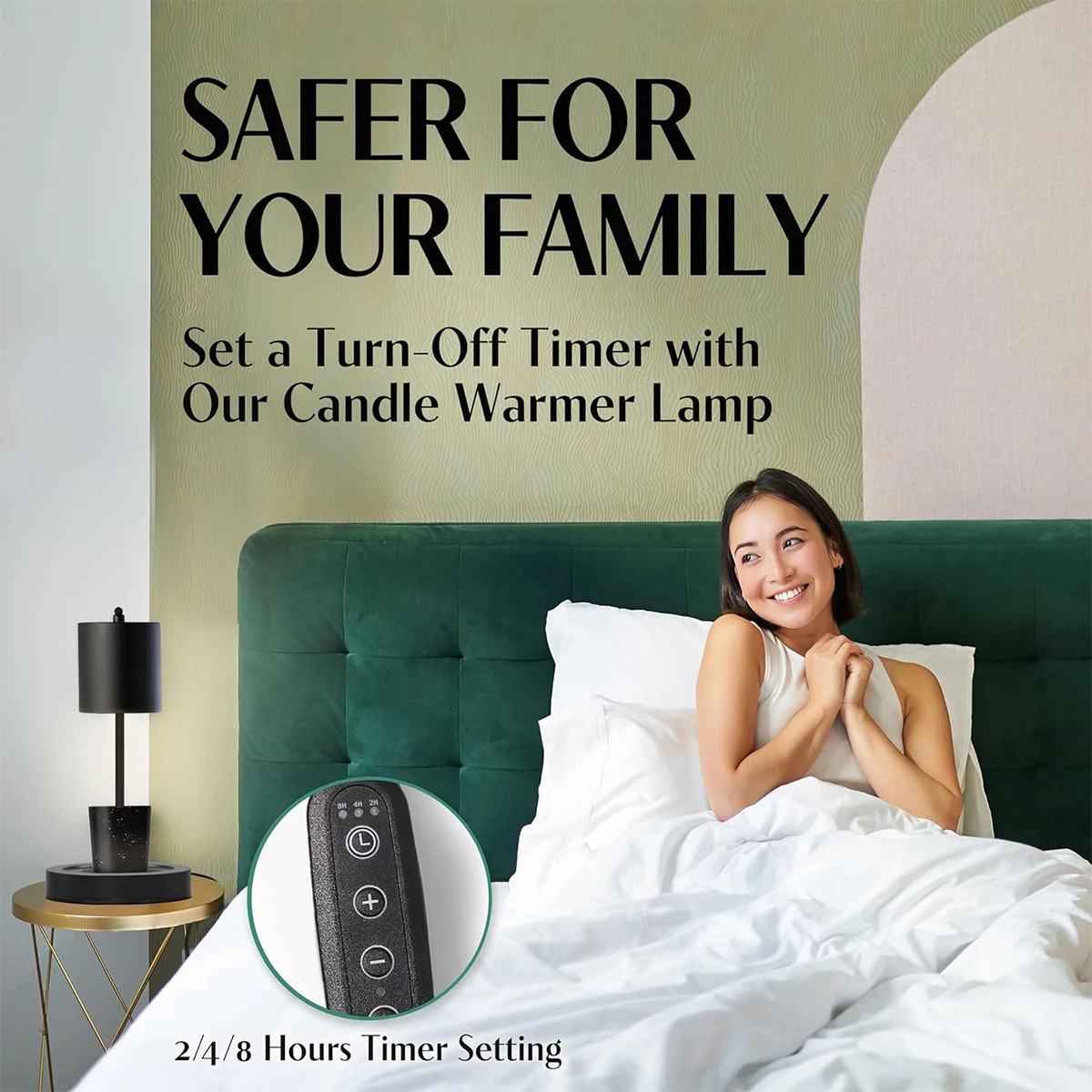 candle warmer lamp with timer