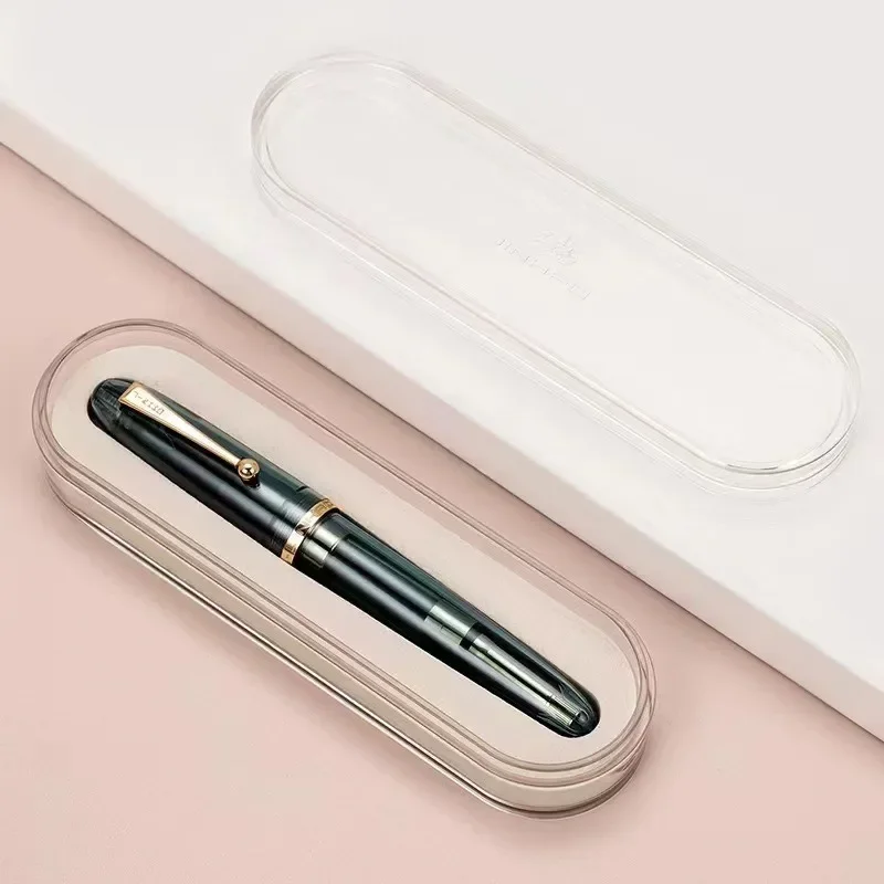 Transparent Luxury Resin Fountain Pen - Fine Writing Instrument for Office & School Supplies