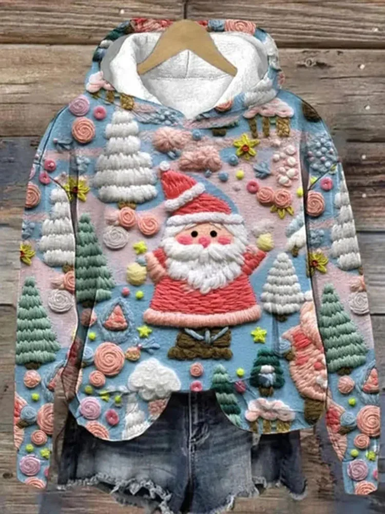 Women's Long Sleeve Hoodies Tops Fashion 3d Xmas Tree Sweatshirts Loose Casual Pullover Autumn Oversized Sweatshirt