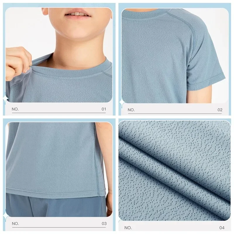 Children Sport T-shirt Short Sleelve Shirt 120-150cm