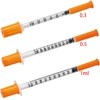 30/15/5Pcs 0.5Ml/1Ml Disposable Plastic Veterinary Syringe with Needle, Suitable for Pets and Farm Animals, Manual Push-Type Syringe with Needle, Farm Animal Syringe, Suitable for Cats, Dogs, Pigs 2