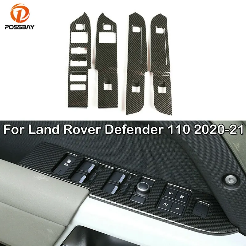 

4 шт., наклейки из углеродного волокна для Land Rover Defender 110 2020 2021