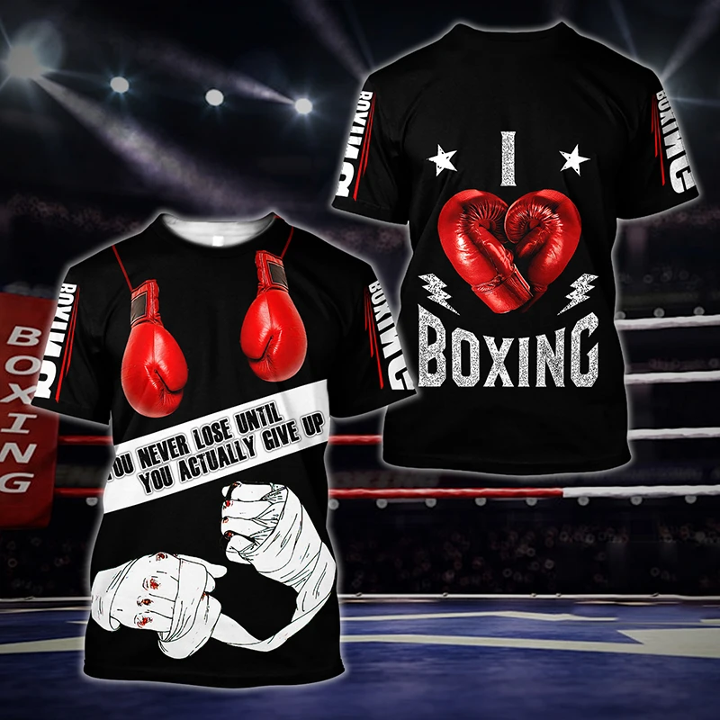 

Men's T-Shirt For Men Clothing Boxing Graphic 3D Printed Summer Tops Short Sleeve Fashion Casual Oversized Tee Shirt Camisetas