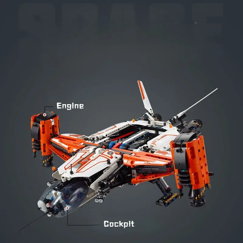 Technical Series Space Heavy Transport Spaceship Model Building Block Bricks Toy Kids For Christmas And Birthday Gifts building block toys building toy set