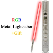 

Mini Laser Sword RGB 80cm Lightsaber Color Changing Cosplay Sound Heavy Dueling Blaster Light Saber Metal Hilt Toy Children Gift