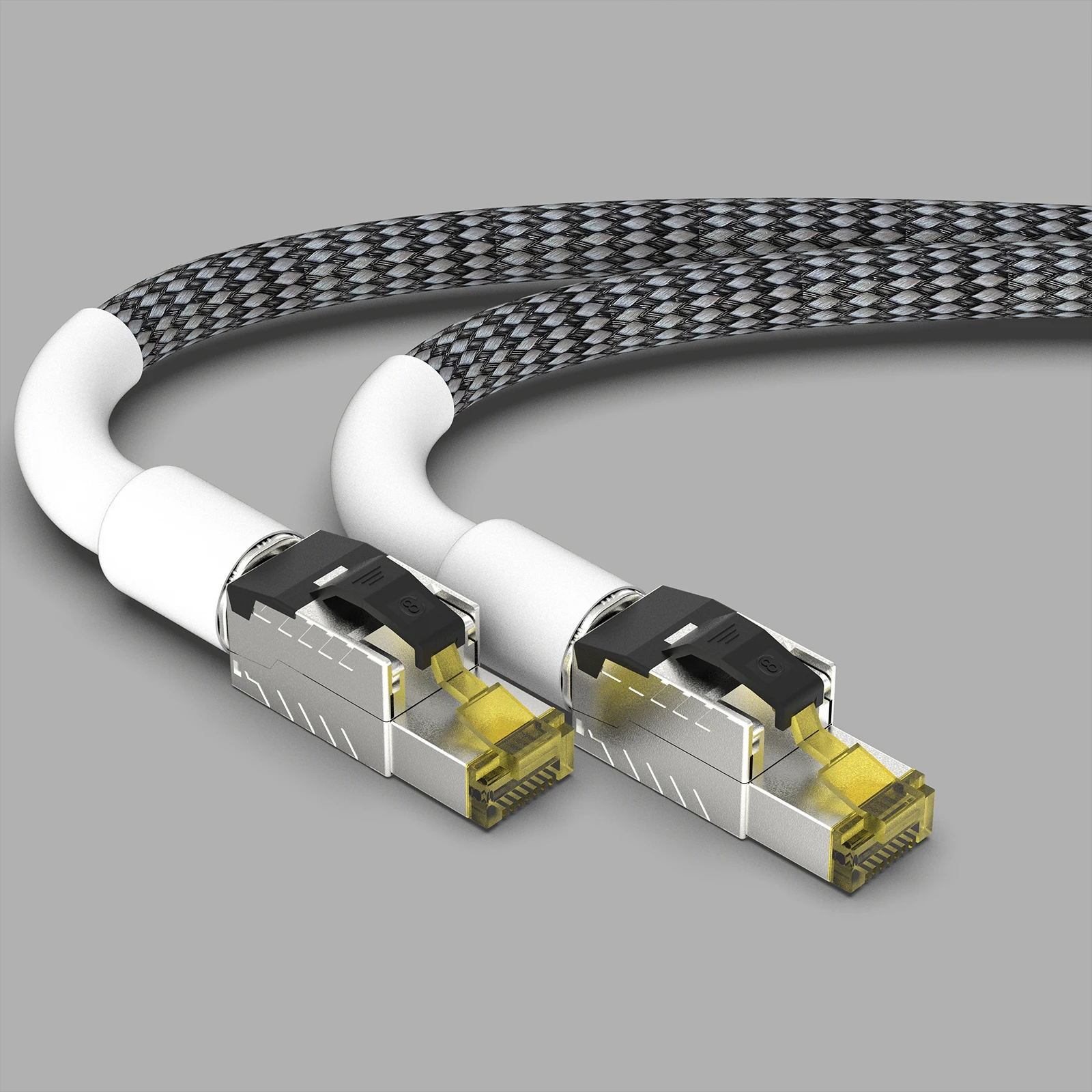 Monosaudio 99.998% OFC  ̴ ̺, Cat8 ӵ  ̺, RJ45 Ʈũ ġ ̺, ļ 