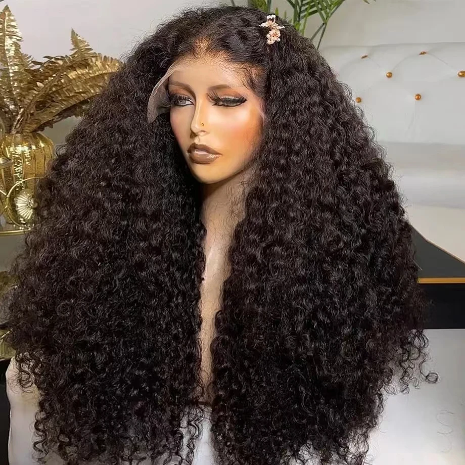 

Brazilian 30 34 Inch HD Transparent Lace Frontal Wig 180 Density Deep Wave 13x6 Water Wave Lace Front Curly Human Hair Wigs