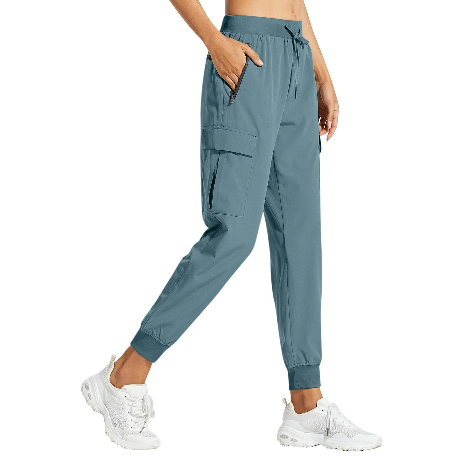 Women's Summer Solid Color Workwear Slow Running Quick Drying Hiking Pants Sports Casual Pants for Various Occasions S-XXL 4