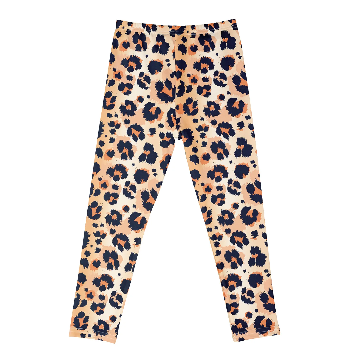 Leopard Print Summer Anti-Mosquito Pants Girls Ice Silk Leggings