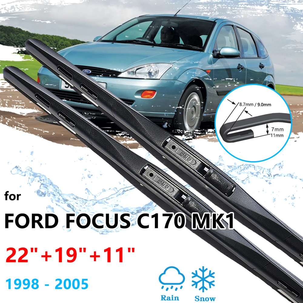 

Для Ford Focus C170 MK1 1998 ~ 2005 Набор щеток стеклоочистителя для передних и задних стекол комплект оконных щеток для ветрового стекла чистящие автоаксессуары