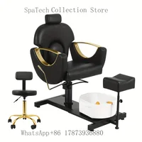 Chaise de pédicure hydraulique avec bain de pieds de Massage, pivotante à 360 °, hauteur réglable et tabouret pour magasin de SPA de pieds 1