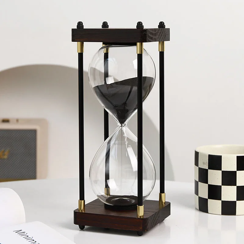 

European Retro 15 Minutes Hourglass Sand Clock Home Supplie Timer Desktop Ornament Sandglass Luxury Living Room Decorations Gift
