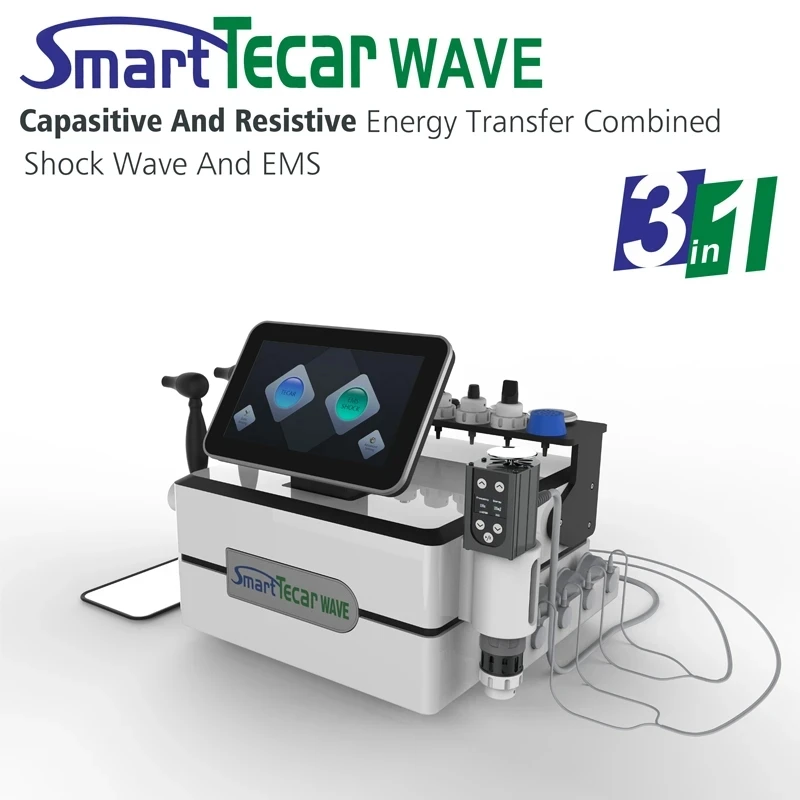 

3in1 RET/CET Smart Tecar Therapy Machine With Acoustic Shock Wave Physiotherapy EMS Muscle Strengh Equipment