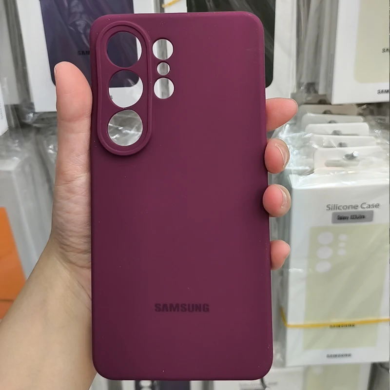 Premium Liquid Silicone Solid Color Phone Case with Official Box