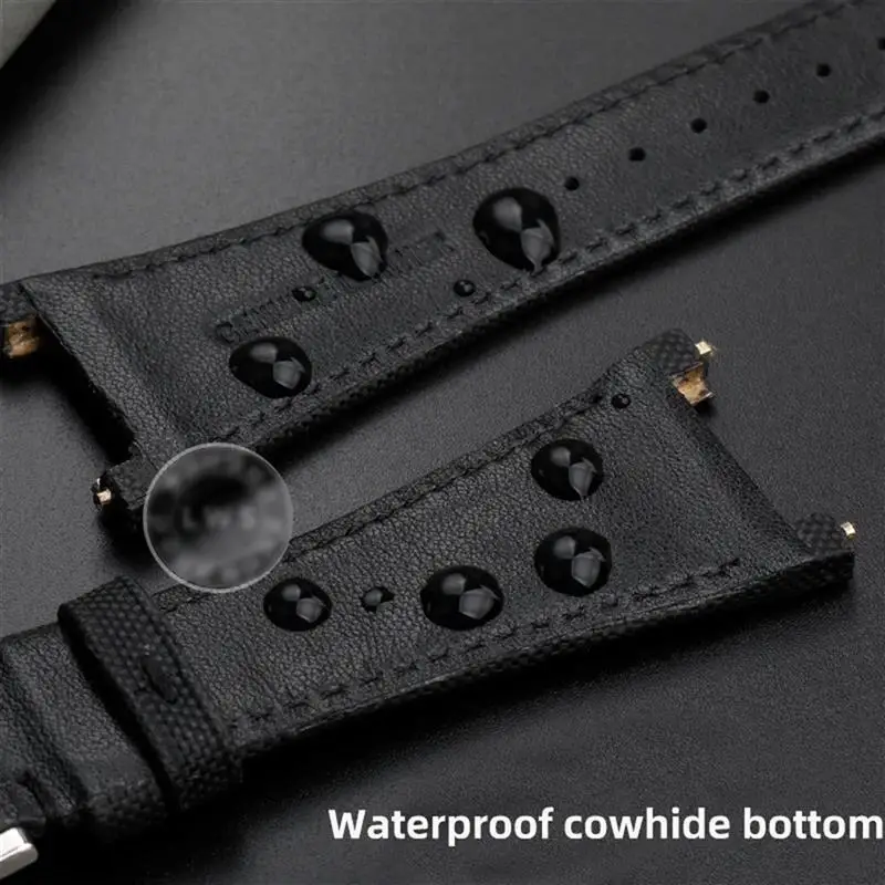 SCHIK High Density Nylon Watch Strap For IWC Ingenieur Family IW500501 IW378507 Band Concave Interface Bracelet Waterproof