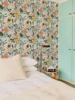 Fresh Green Floral PVC Wallpaper Elegant Spring Peel And Stick Wall Decor Casual Furniture Waterproof Cabinet Contact Paper 5