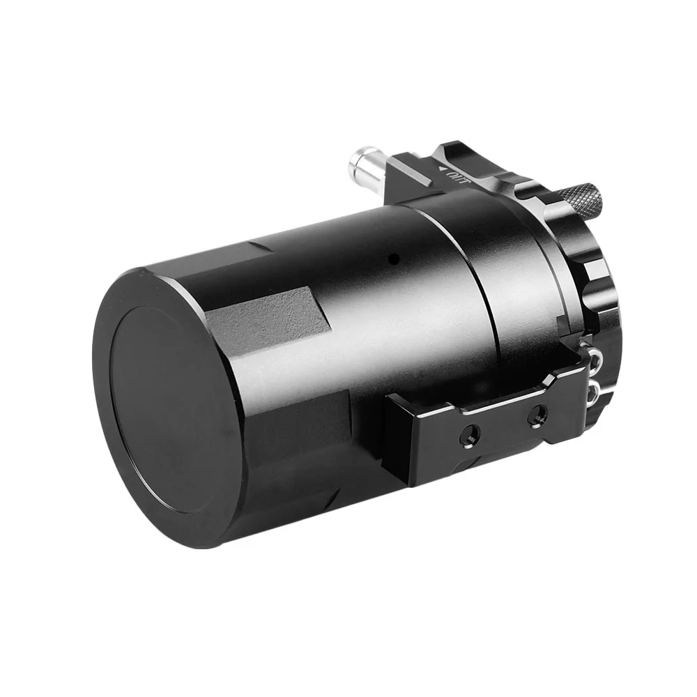 muge racing Universal Oil Catch Can Tank Kit Polish Baffled Reservoir with Breather Filter with 3/8" Fuel Line,Aluminum