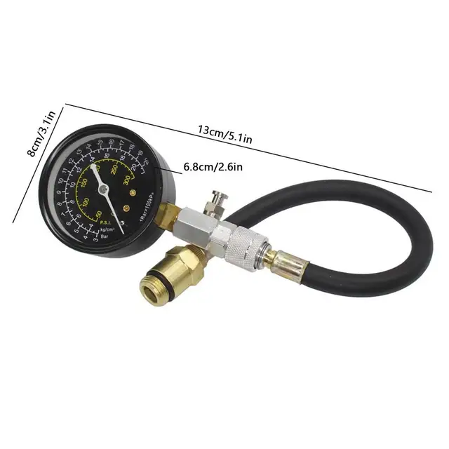 Kompression tester genauer Kompression stest für Motor Kfz-Werkzeug  manometer Motor werkzeuge 0-300psi Motor manometer für - AliExpress