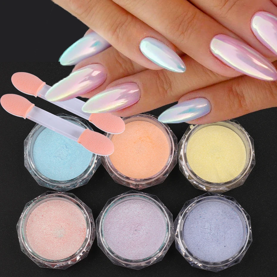 Mermaid Mirror Nail Powder Glitter Pearl Nail Art Glitter Chrome Shiny  Pigment