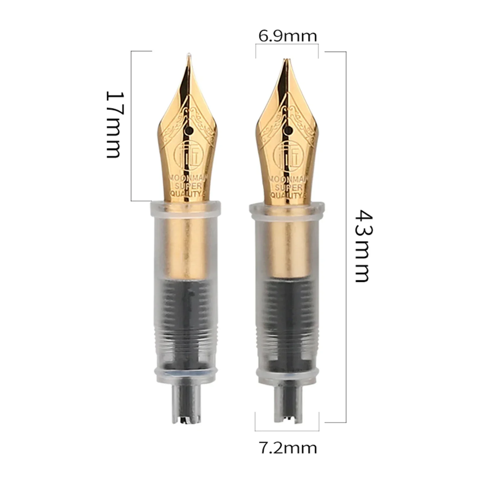 마존 완카이 2 세대 만년필 펜촉 세트, 금도금 EF F 교체 펜촉, 학교 사무실 필기 문구