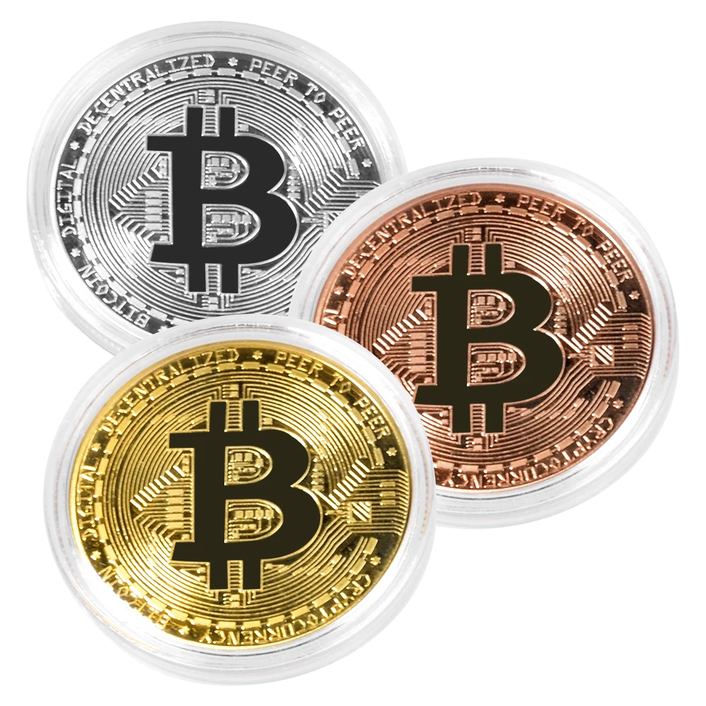 Bitcoin Gold Plated TITAN Commemorative Coin BTC Collectible Physical With Case For Sale Online