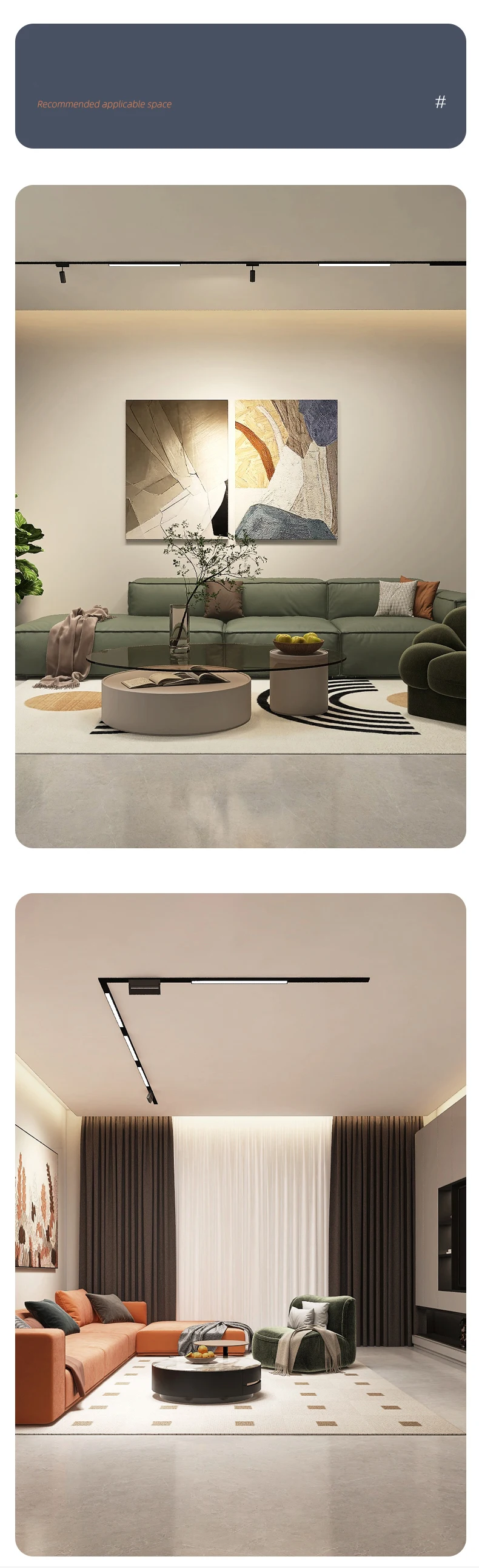 Description Picture 6 of itemBlack White 6MM Smart Magnetic Track Light Tuya Zigbee Dimmable Ultra Thin Rail Slim Lamp Surface Mount Safe DC48V for Home
