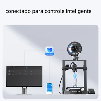 Impressora 3D Creality Ender 3 V3 SE/Ender 3 V3 KE Impressão de alta velocidade conectada para controle inteligente Nivelamento automático do trilho linear do eixo X
