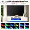 Floating TV Stand with 36Electric Fireplace, Wall Mounted Fireplace Entertainment Center with Storage70TV Console with Fireplace 5