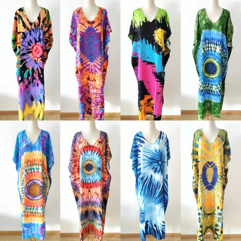 2023 New Sexy Beach Cover Up Bikini Dress Print Swimwear Summer Beach Wear Hollow Out Swimsuit Cover Up Beach Dresses Sale