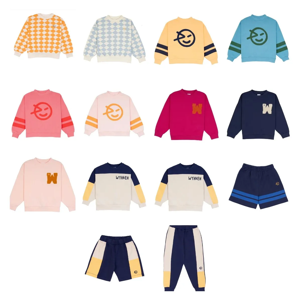 

2024 New WYN Children's Brand Sweathshirt Boys and Girls Sweater Cotton Kindergarten Sportswear Pullover