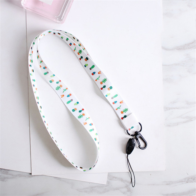 Mobile Phone Strap Cute Cartoon Flower Lanyard Neck Strap For Keys ID Card For USB Badge Holder DIY Hang Rope
