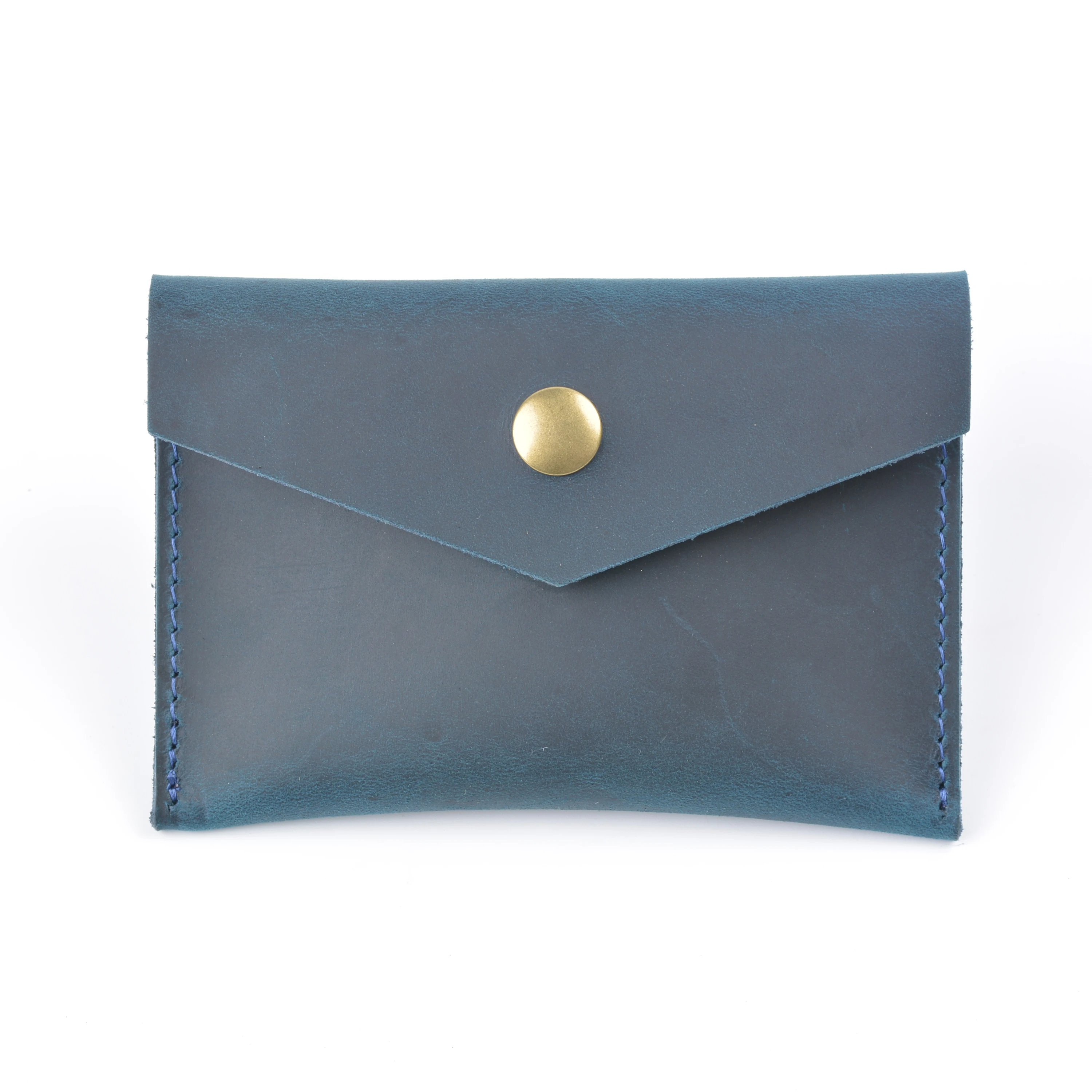 Aiguo Niu Handmade Genuine Leather Wallet-Multi-Card Slot ID Holder with Coin Pocket, Compact Business Card Organizer for Wome