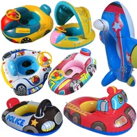 Inflatable Baby Swimming Rings Seat Floating Sun Shade Toddler Swim Circle Fun Pool Bathtub Beach Party Summer Water Toys 1