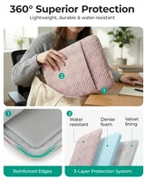BAGSMART Housse pour ordinateur portable 13-13,3 pouces, housse portable pour ordinateur portable, étui de protection compatible avec poche 6