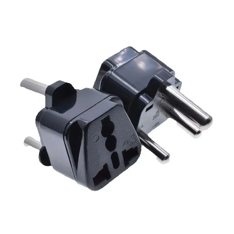 범용 ce 구리 Kreu uk us to 남아공 플러그 어댑터, 인도 UAE 여행 어댑터 플러그, 15A, 250V, 화이트 블랙, M 타입, 1 개