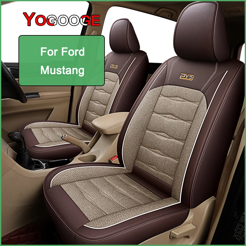 YOGOOGE Car Seat Cover For Ford Mustang Auto Accessories Interior