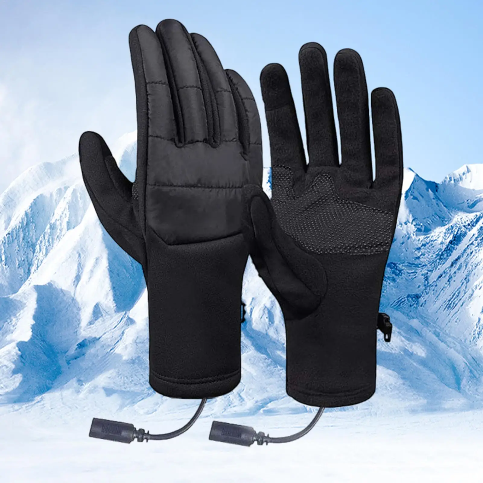 Heated Gloves For Men USB Heating Electric Touchscreen Mittens Touch Screen Outdoor USB Heated Gloves Women For Winter Skiing