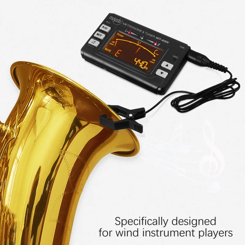 Metronome Tuner 3 In Digital Wind Instruments Tuner Alto Saxophone Flute Clarinet Trumpet Tuba Clip Pickup