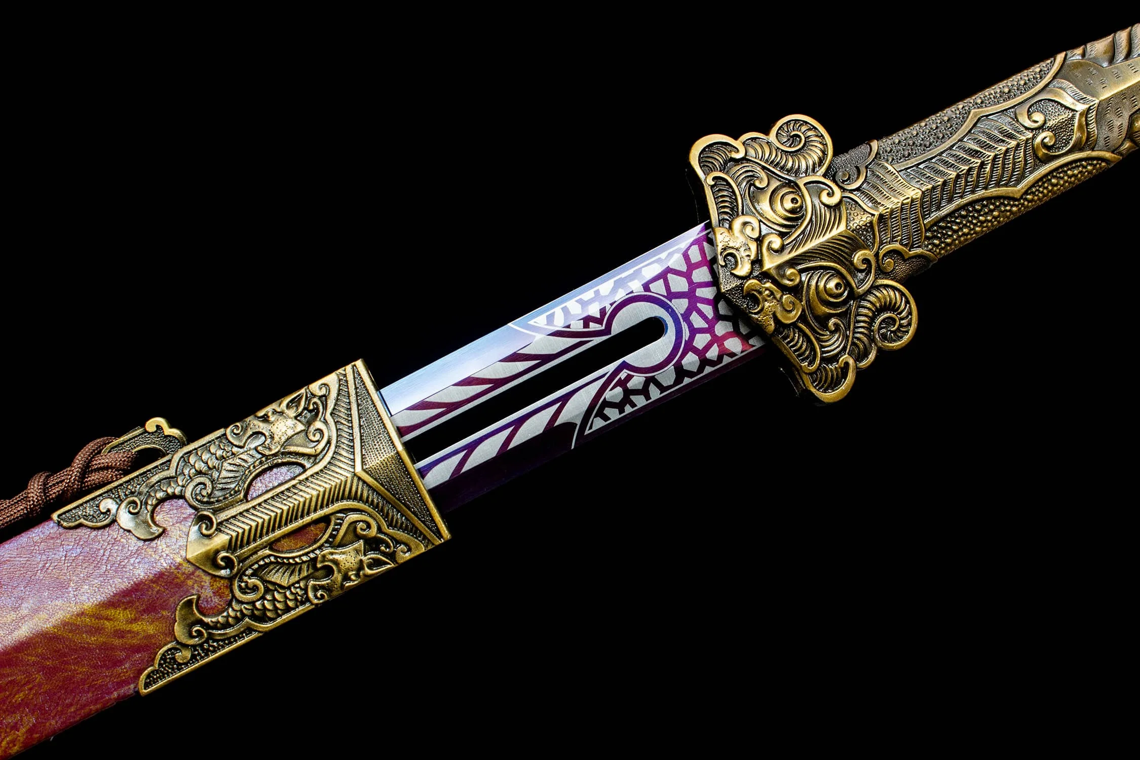 100 см средневековый китайский ханьский меч, весна, сталь, синий Excalibur, настоящая сталь, самурайский брикет, оружие, воин, кунг-фу (art.: 3920c7bf42464) - 3920c7bf42464