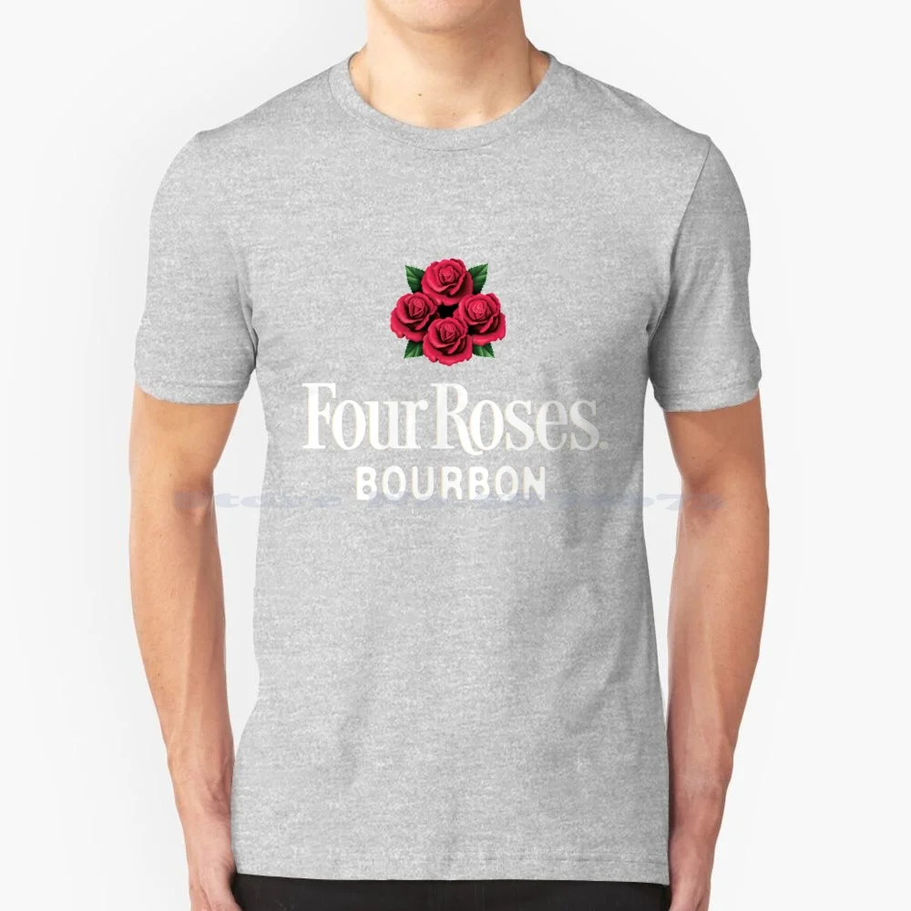 Drinks-Four Roses Bourbon T Shirt 100% Cotton Tee Brewdog Logo Europe Craft Beer Brewery Distressed Hops Vintage American