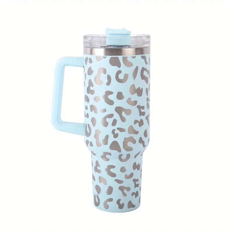 Rainbow Leopard Tumbler, Colorful Cheetah Print Travel Mug