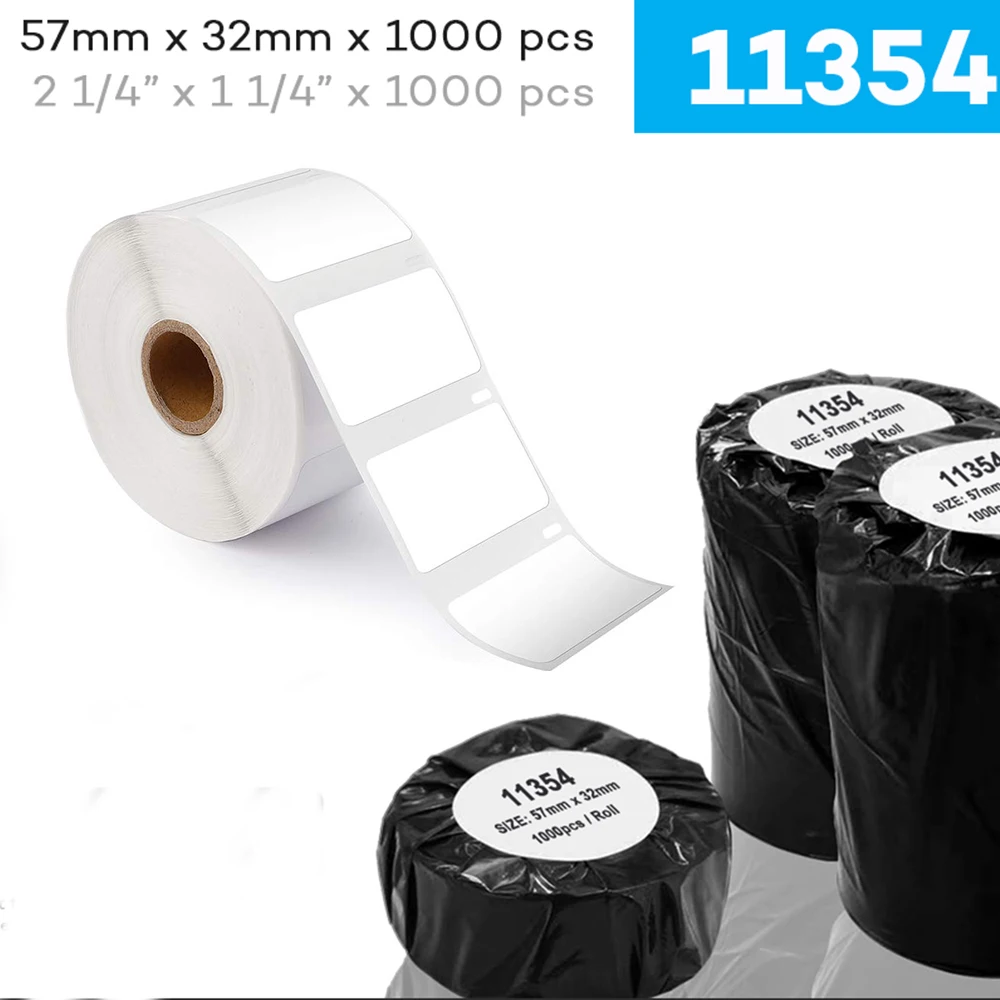 Rolos Compatíveis Dymo Etiquetas 11354 Rolo Papel 57 mm 32 mm 1000 Peças para Dymo Labelwriter Lw450 450 Turbo Impressora de Etiquetas 6 - Imagem 5