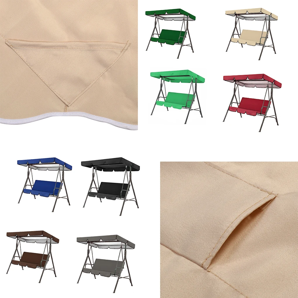 Swing Chair Awn Garden Swing Canopy Seats Replacement Set Seats Covers + Canopy Cover Waterproof Roof Replacement